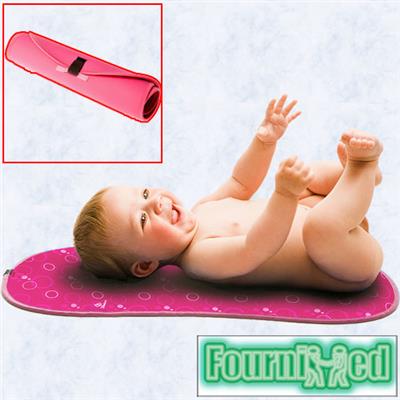 MATELAS A LANGER A ROULER BEBE BABYBULLE ROSE