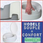 REHAUSSE WC SOUPLE GRAND CONFORT CONTACT PLUS AVEC COUVERCLE